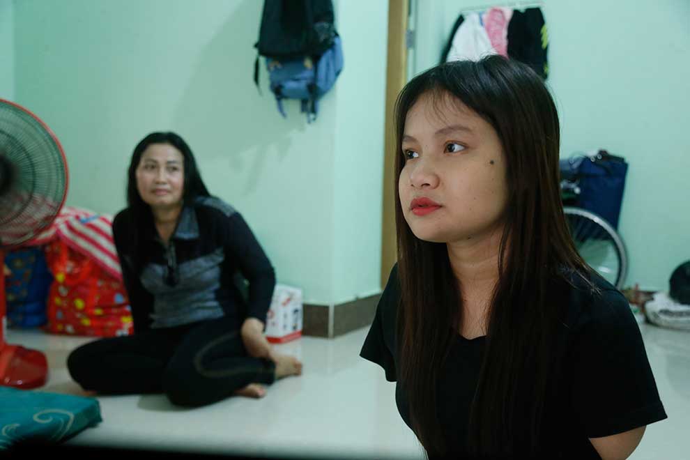 Despite her condition, Sreyhorng has grown into a confident young woman. SUPPLIED