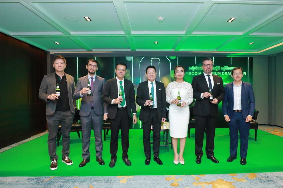 The management team, with sales director Dr Im Sothearith third left and technical director Dr Zvonimir Nemet second right.