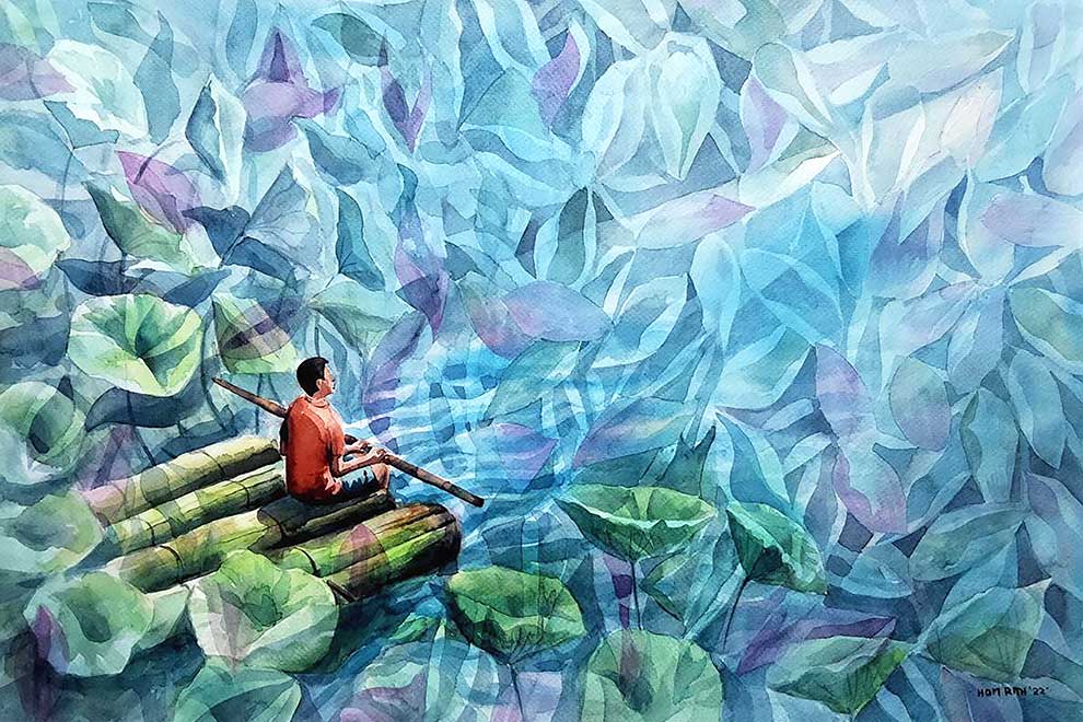 Moving Through Darkness II is about the artist’s battle with depression. SUPPLIED