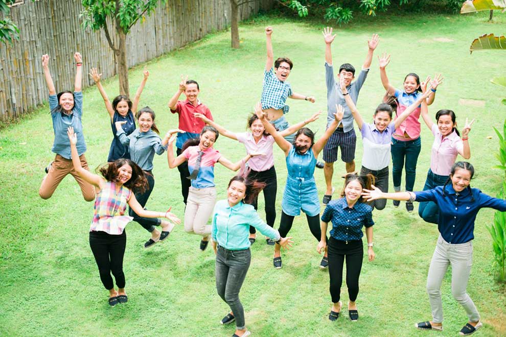Some of the local SuiJoh staff members in a group photo. SUPPLIED