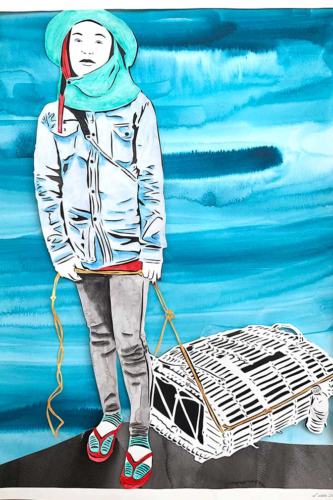 A fisherwoman at the Kep Crab Market. SUPPLIED