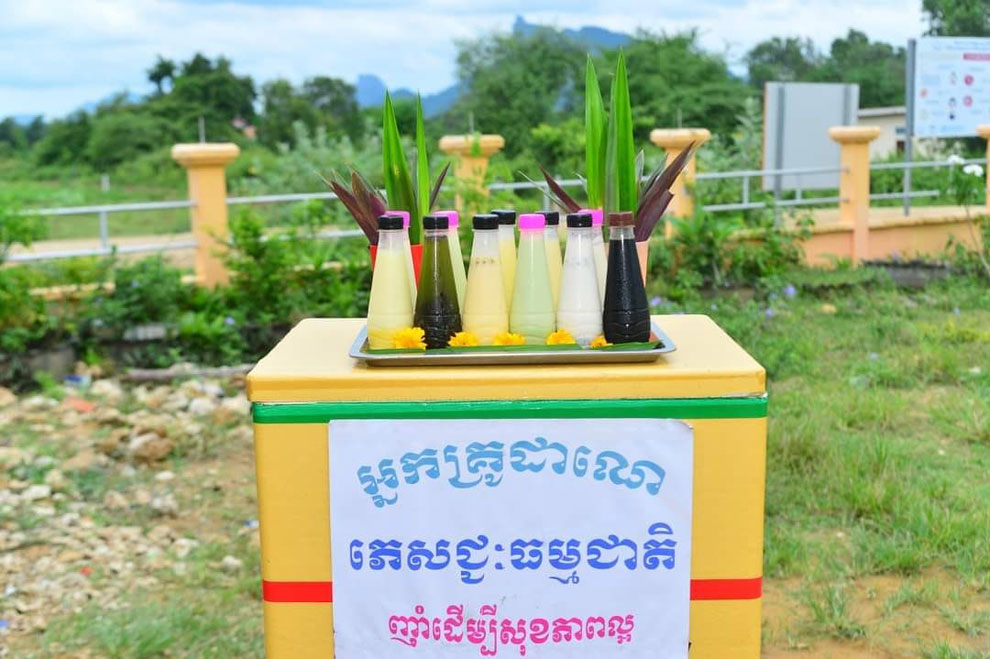 Healthy food snack and drink at Sampov Loun district in Battambang province. SUPPLIED