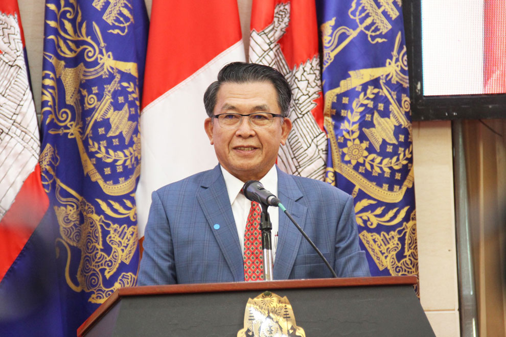 Water Resources Ministry secretary of state Bun Hean was speaking at a press conference on the ministry’s five-year achievements, organised by the Government Spokespersons Unit at the Council of Ministers on August 25. RGSU