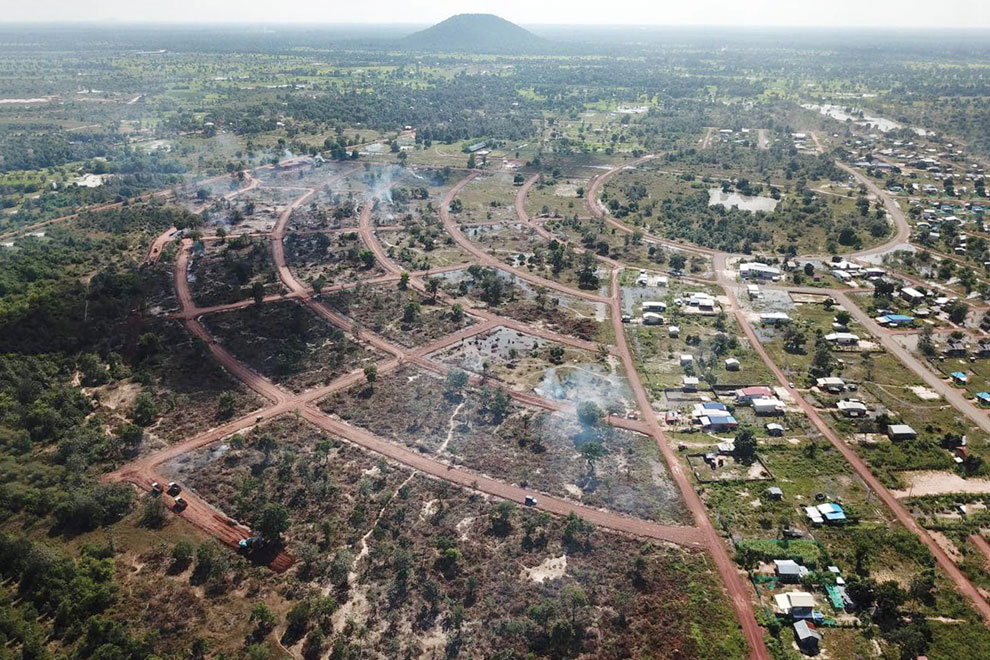 An aerial view of the Run Ta Ek area located in the commune of the same name in Siem Reap province’s Banteay Srei district. SUPPLIED