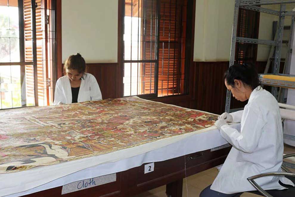 Staff at the Asian Traditional Textiles Museum preserve silk, cotton and other plant-based fabrics, furs and other less durable materials. ANA