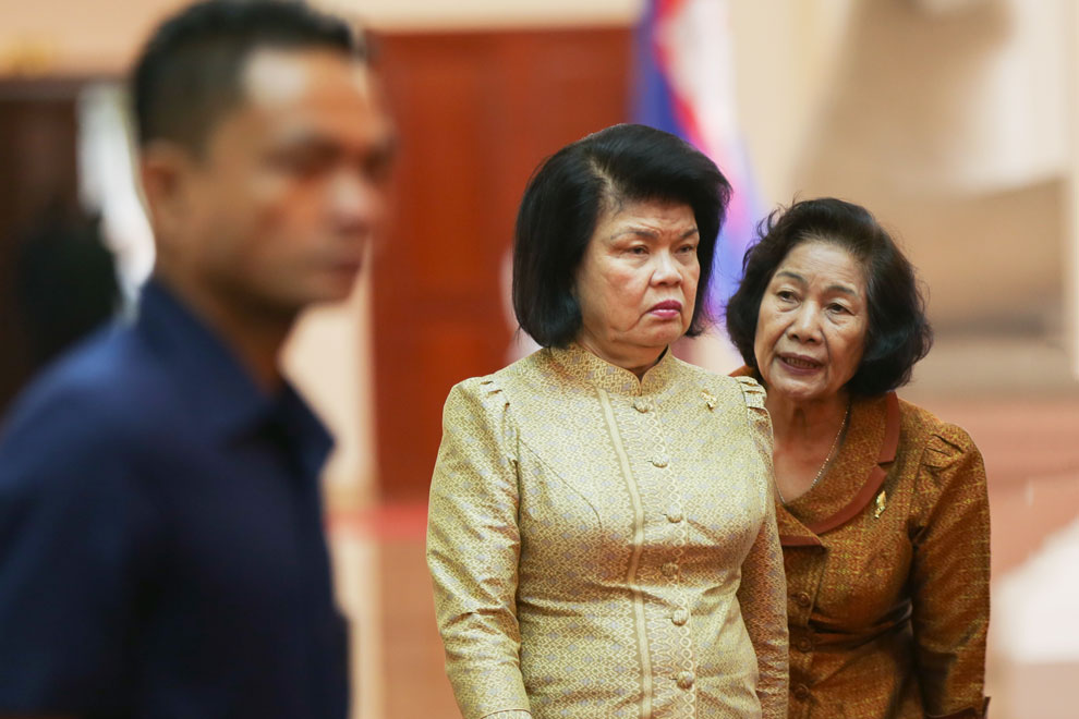 Khuon Sudary (centre), currently the [NA] second vice-president, will become the president.