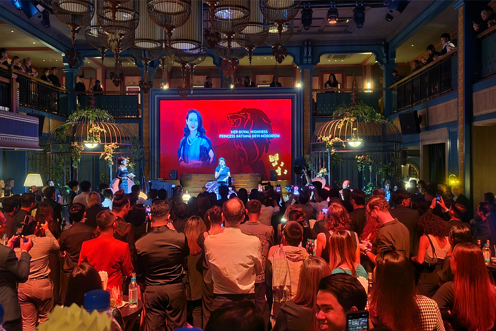 Guests attend the Madama Butterfly press conference. Supplied