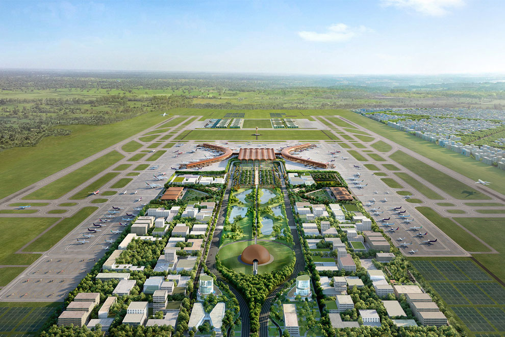 An illustration of Phnom Penh's planned international airport is displayed. PHOTO SUPPLIED