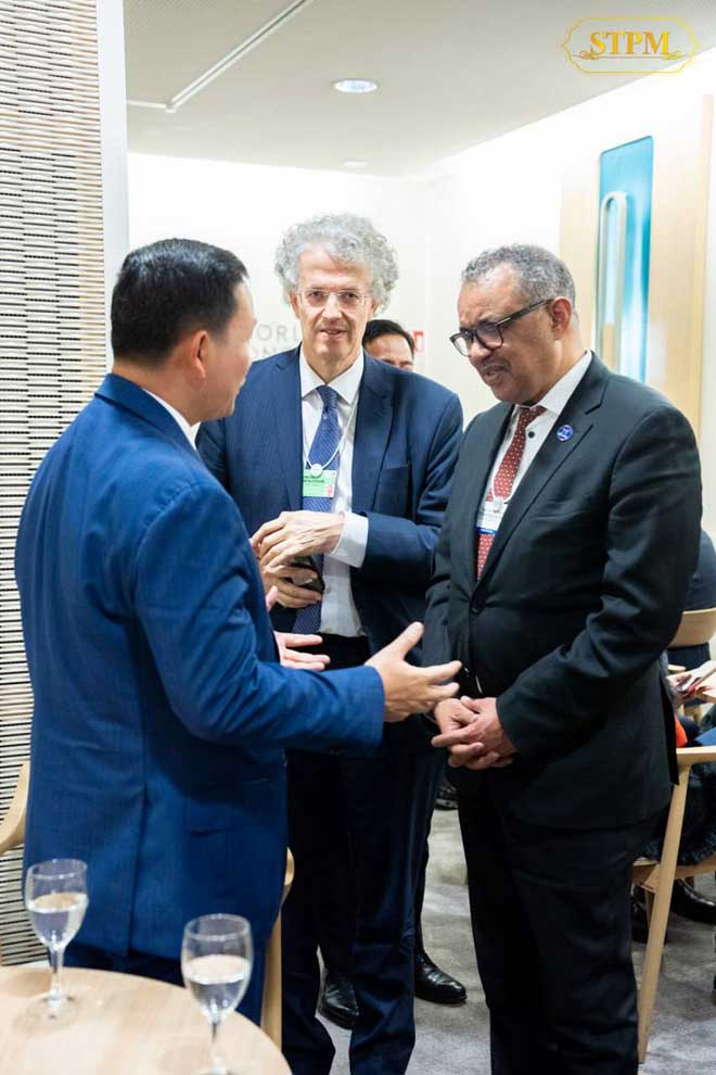 Manet meets WHO chief Tedros Adhanom Ghebreyesus. STPM