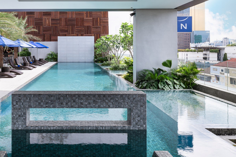 The fifth floor is dedicated to wellness. It features a gym and yoga space, relaxing pool area and Bodia Spa, as well as an alcohol-free bar, Rosemary. Supplied