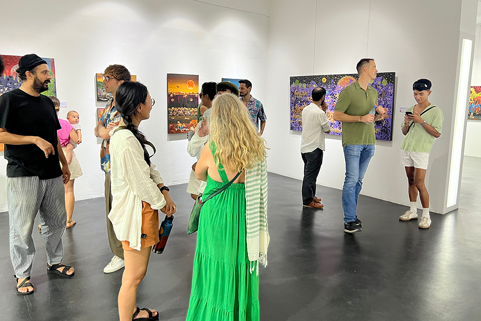 Audiences immerse themselves in the enchanting exhibition, as they contemplate the depths of their own dreams and the stories that shape their realities. Supplied