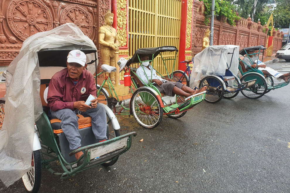 More than 300 cyclo riders, mostly elderly men, rely on transporting foreign tourists and receive government assistance through equity cards, with over 80 per cent having been issued these cards for special services. Hong Raksmey