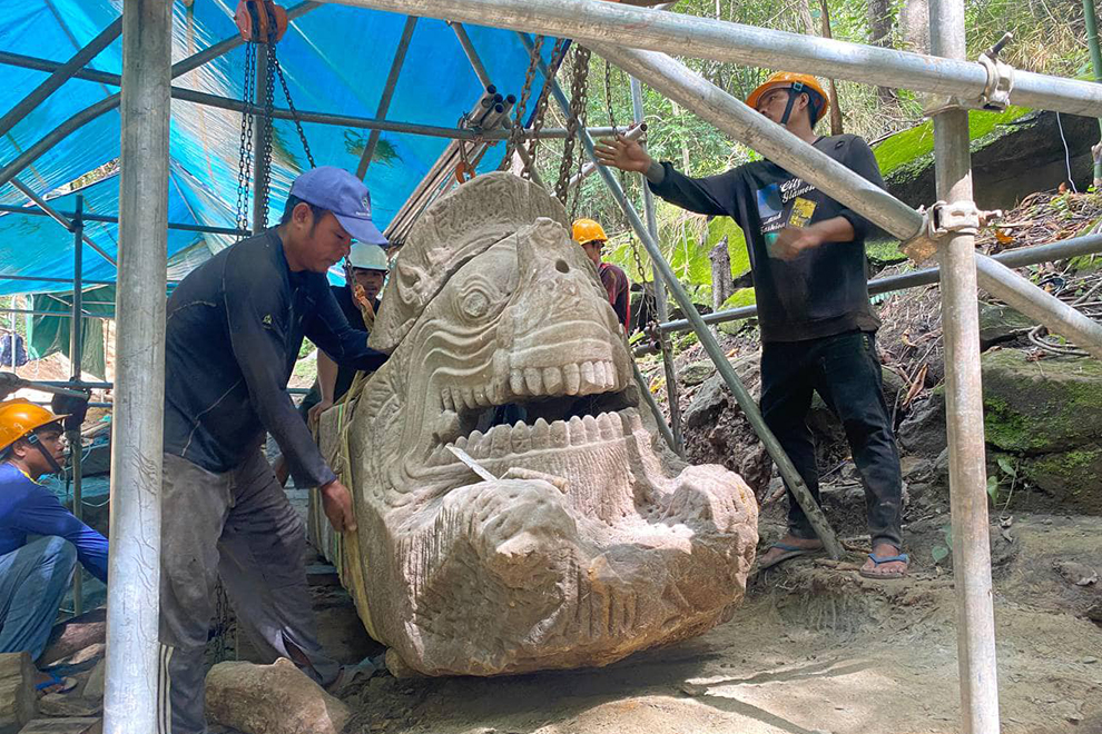 The work, which aims to restore the ancient drainage system and preserve the sculpture for future generations, began in mid-May. Culture ministry