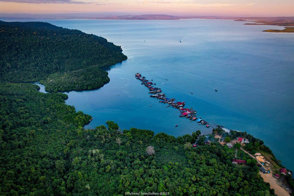 A bird’s-eye view of Koh Kong province, shot by drone. PuSmey