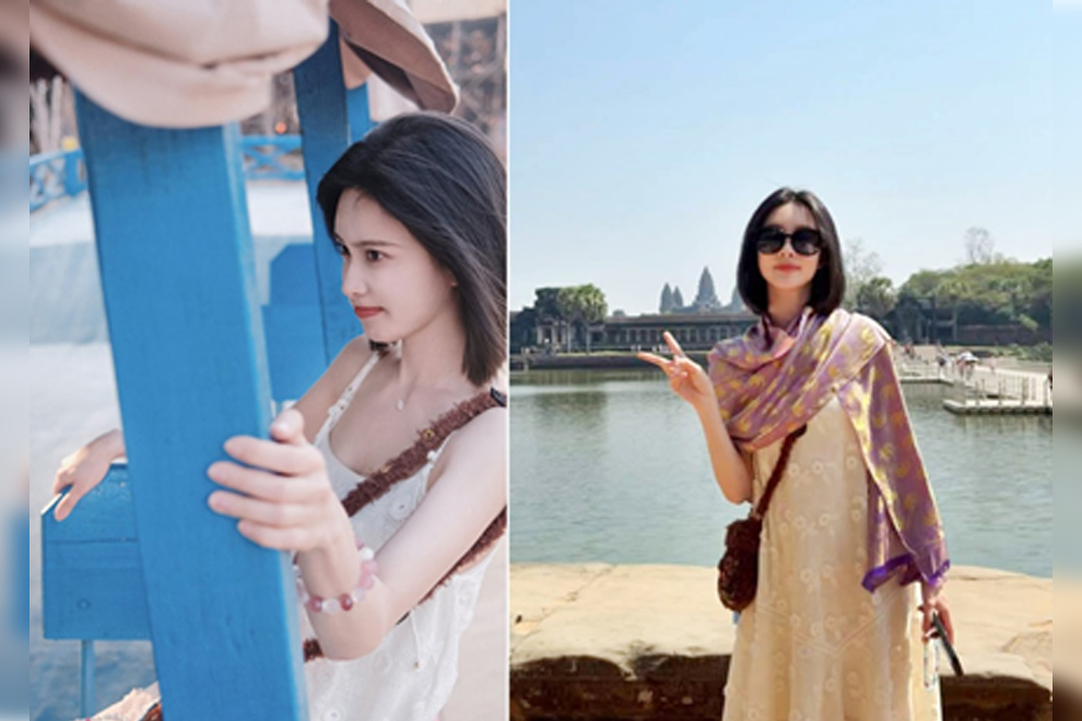 Meng Zi Yi posted at Cambodian landmarks on her social media. Instagram