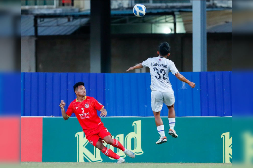 The aerial header by player Ry Leap Pheng and defender Von Phalla, which led to Leap Pheng being hospitalised with a serious head injury. CPL