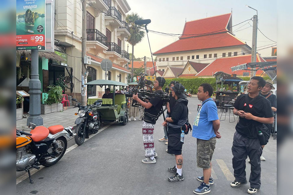 An experienced Chinese crew shoot a scene from the highly anticipated drama series. Supplied