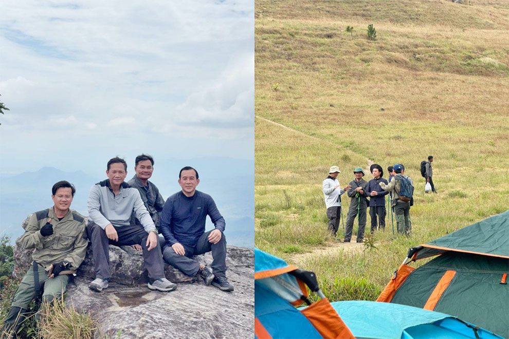 The prime minister’s group trekked for around four-and-a- half hours. FB