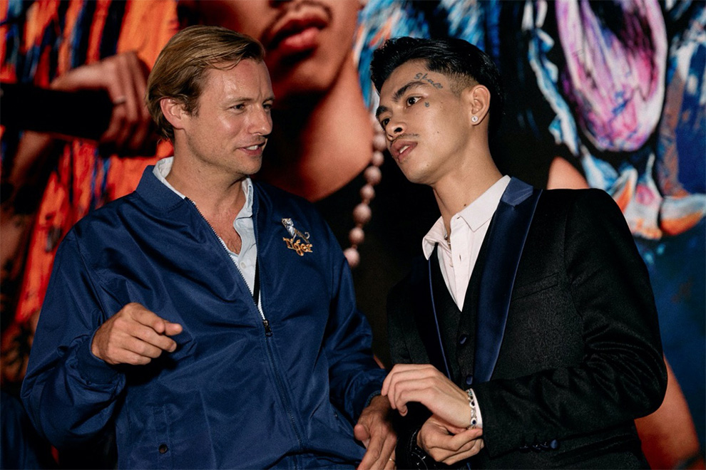 Cambodian rapper Vannda and Willem van den Wijngaart, HEINEKEN Cambodia Marketing Director. Supplied
