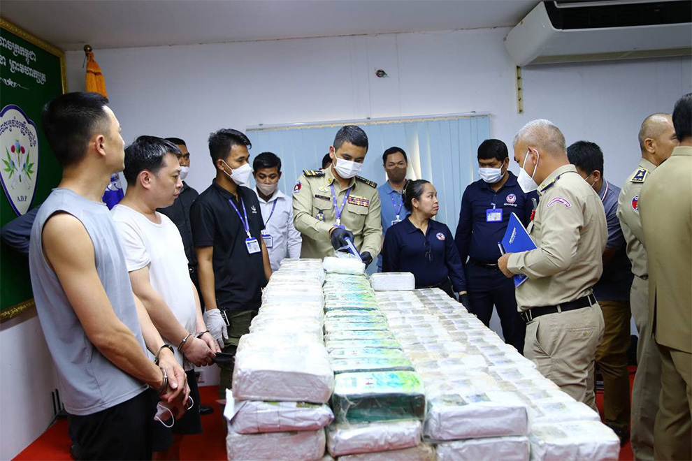 The Anti-Drug Department cracked down on cross-border drug trafficking when they arrested two Chinese nationals and seized over 200 kilogrammes of drugs in July 2024. Anti-drug unit