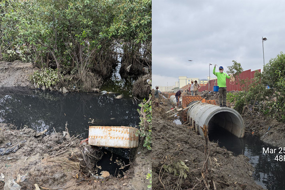 The Casino Knhom is reportedly responsible for the pollution of the Chak canal in Kampot province. Environment ministry