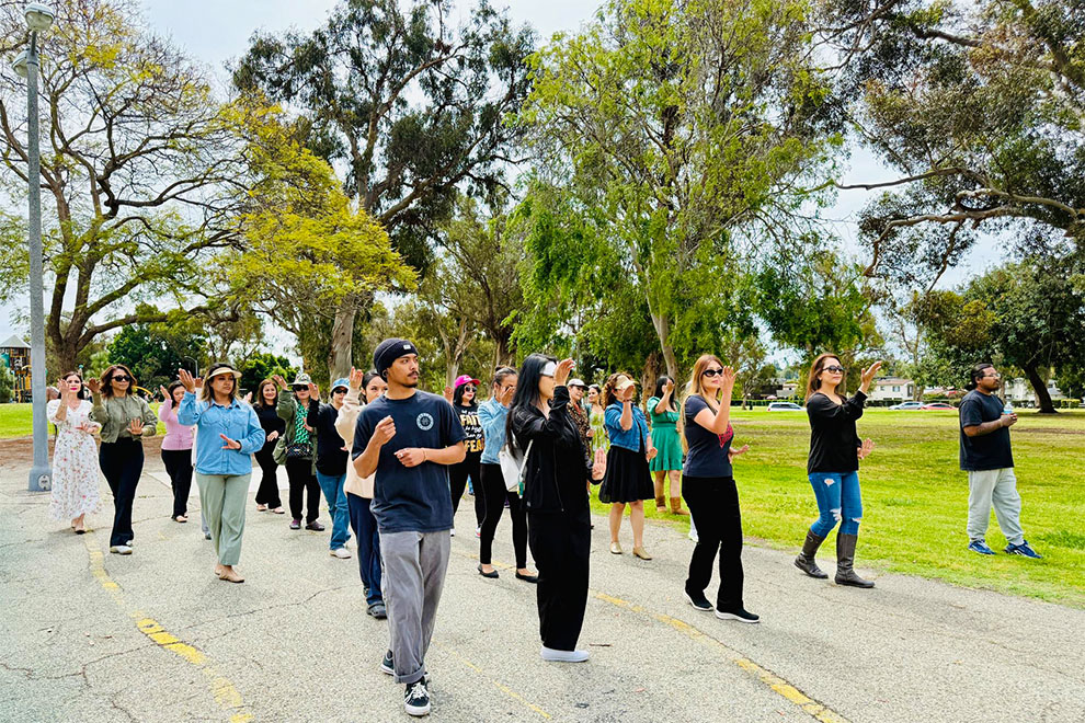 Dancers practice a traditional Khmer dance ahead of the Cambodia Town Parade and Culture Festival. Supplied