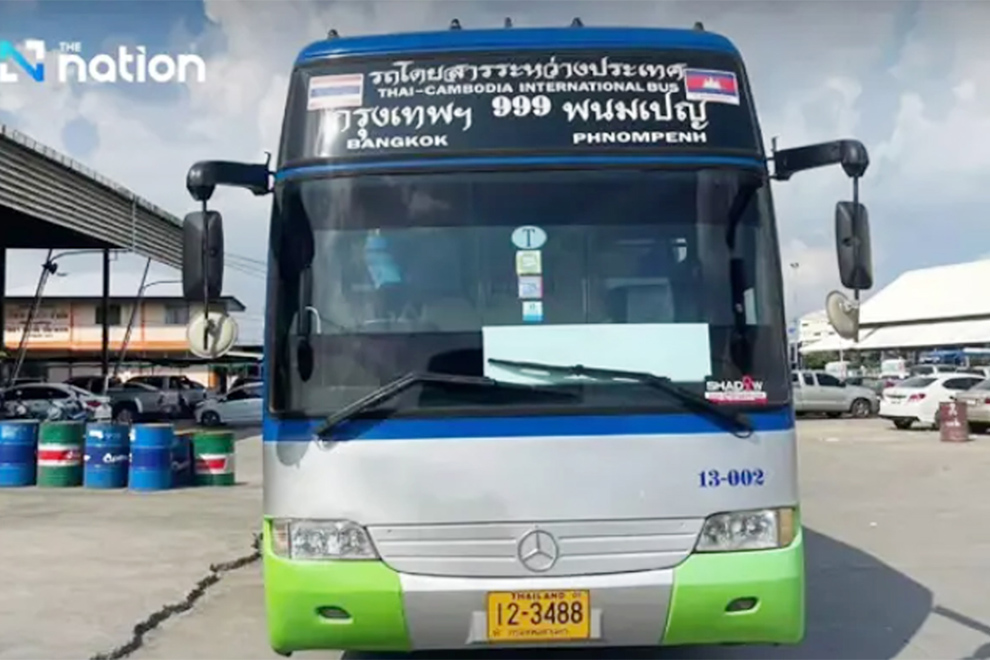 A Thai bus which travels between Phnom Penh and Bangkok. ANN
