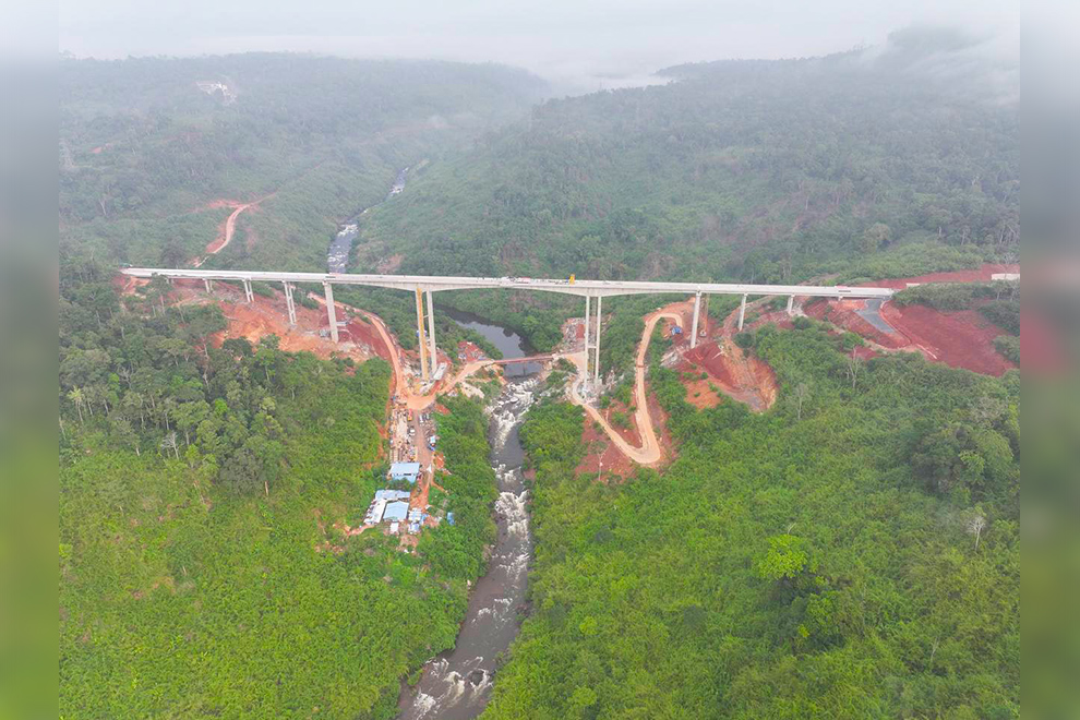 The new bridge, in Pursat province, is 90 metres tall and will be temporarily opened during the Khmer New Year. Transport ministry