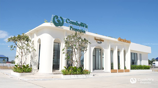 ComboWit's modern sales center showcases project designs. Supplied