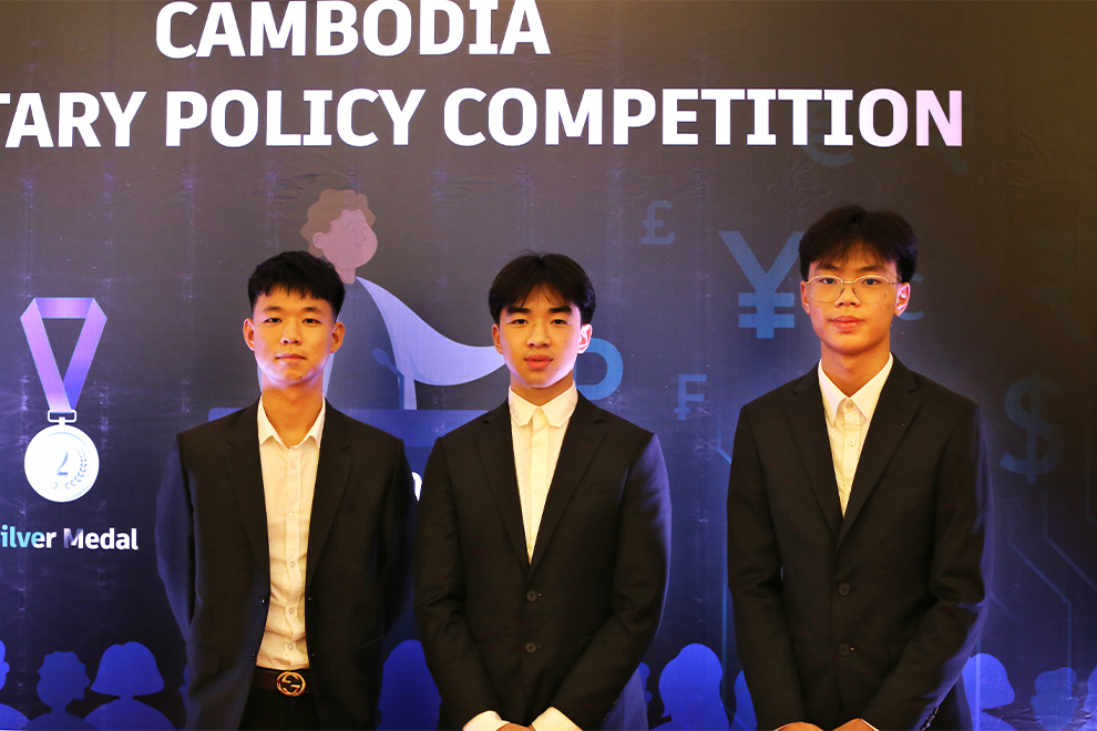 Right to left: The young trio of organisers - Edwin Seng, Kevin Ear and Oudom Panha Keo. Hong Raksmey