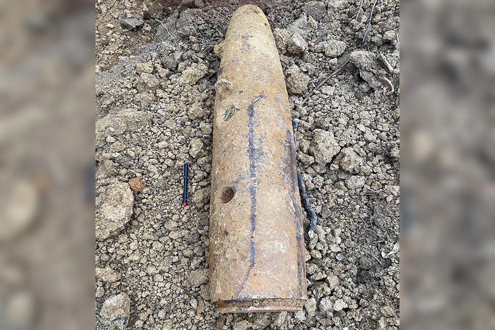 The 110 kilogramme US air-dropped bomb was discovered by a farmer in Battambang province’s Samlout district. Halo Trust