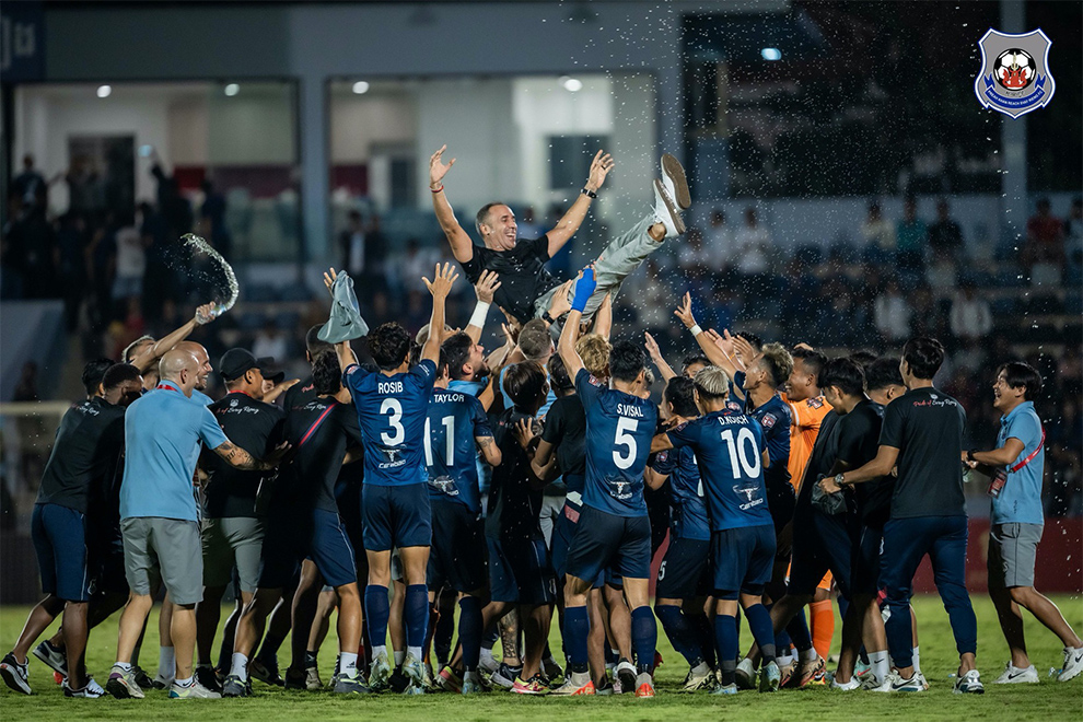 Then talented Spaniard has led the team to back-to-back Cambodian premier League titles. Svay Rieng FC