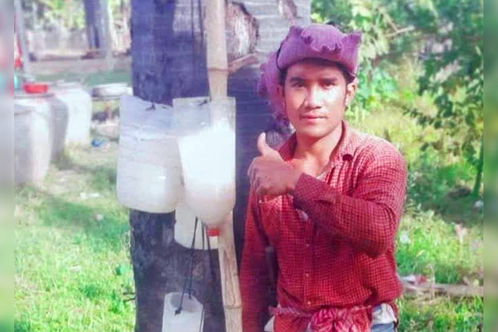 Chhom Chheut first went viral for documenting himself making traditional palm wine. Supplied
