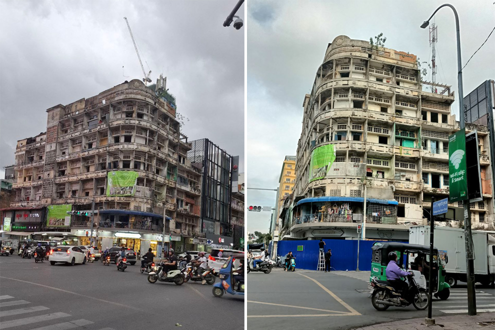 The authorities sealed the building off on May 22, saying it could ‘collapse at any time’. Phak Seangly