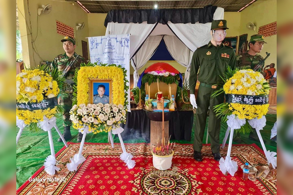 A 48-year-old Cambodian soldier was shot dead in a brief exchange of fire on May 28. Supplied