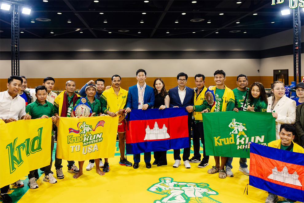 The Khmer team completed their mission to the US, winning three belts and losing two. Krud Kun Khmer