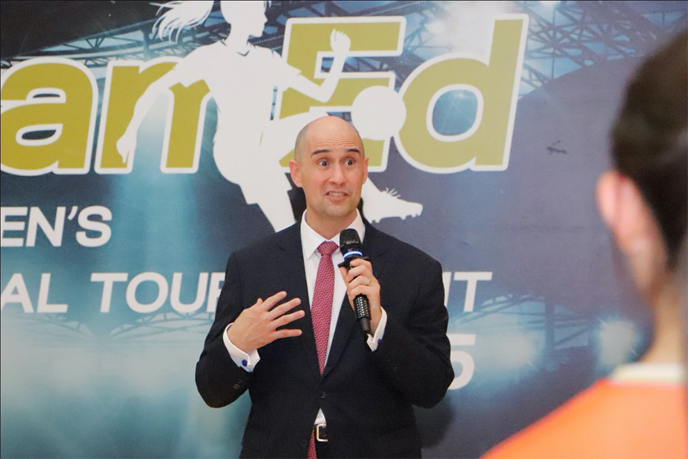 CamEd Institute director Casey Barnett has called for other tertiary education institutes to organise regular sports events. Supplied