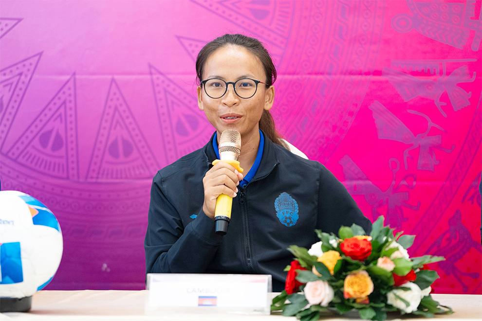 Head coach Chheun Nipha is confident that the squad will do their utmost to bring honour to the Kingdom. FFC