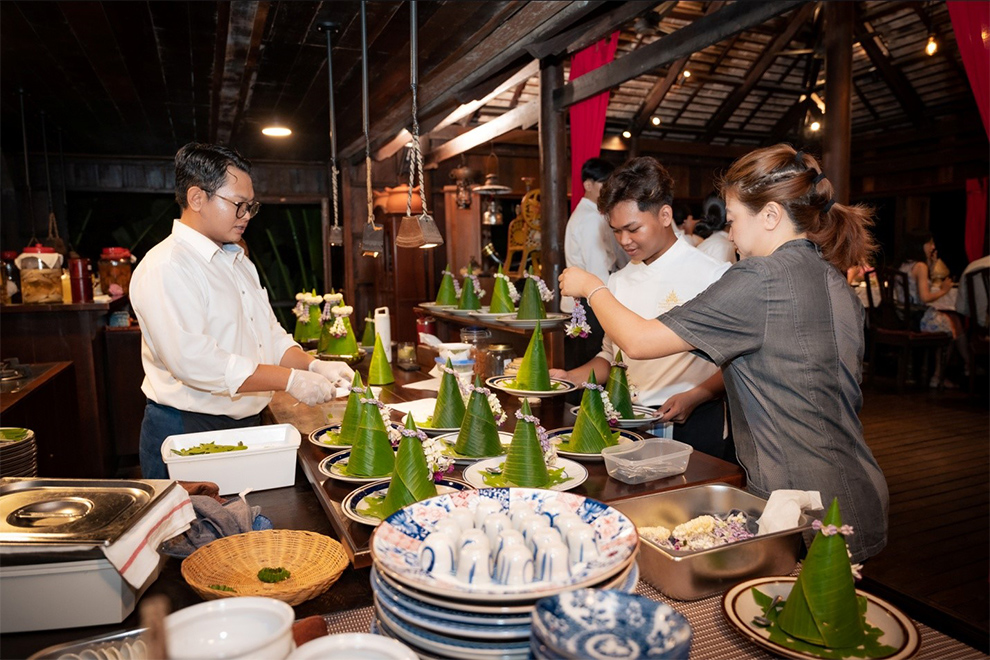 Singaporean Chef Petrina Loh in the kitchen preparing dishes for the dinner. Supplied