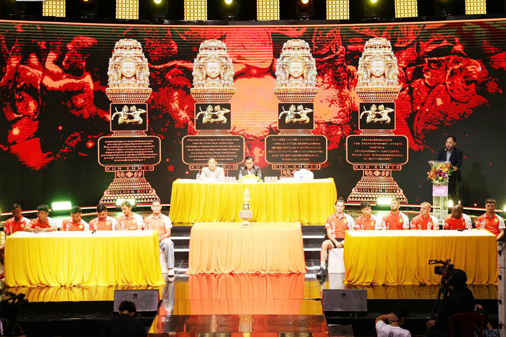 Town Arena unveiled the Golden Boy Kun Khmer trophy during a press conference on Wednesday, July 2. Town.