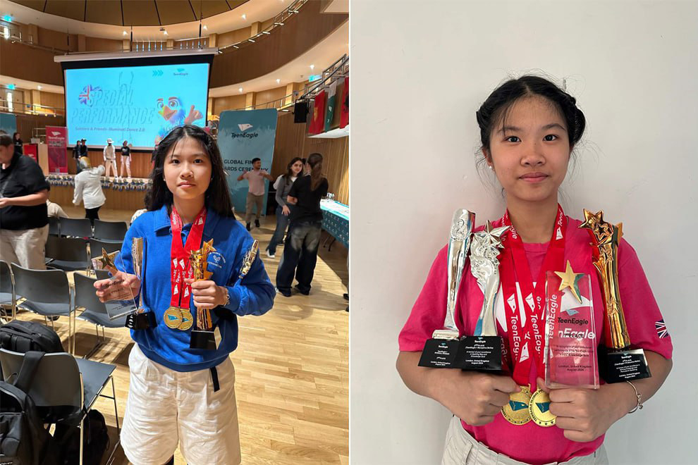 Kheangsophany P. Spring received a bronze medal for grade 7 at SIMOC. Supplied