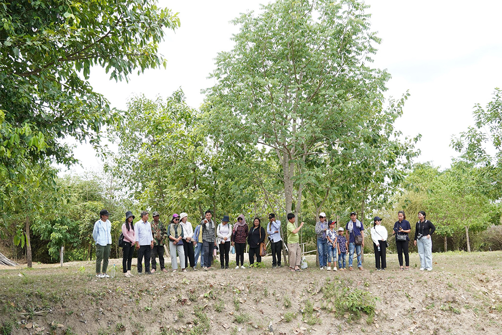 Members of the public visit the site of the M-13 prison in Kampong Speu in May. FB
