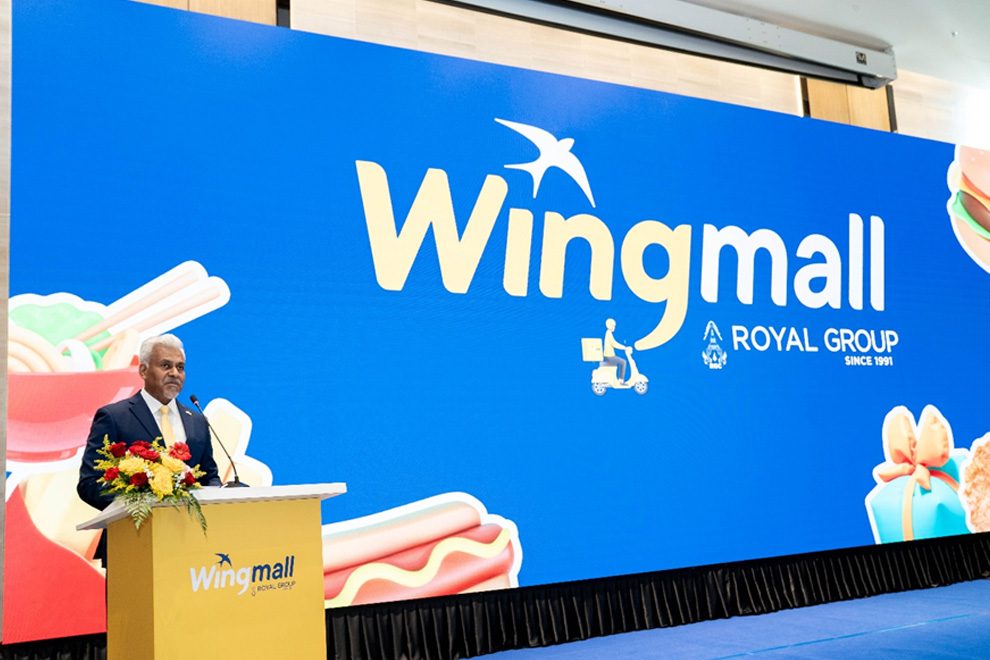 Manu Rajan, Division CEO of Wing, addresses the launch of the new campaign. Supplied