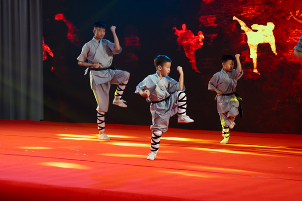 A performance of traditional Chinese martial arts. Tourism ministry