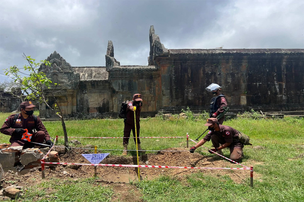 CMAC operators are working to identify and eliminate multiple unexploded rounds near the UNESCO-listed world heritage site