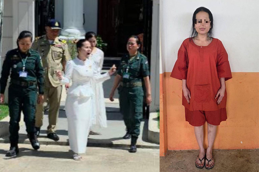 She also seemed distraught when she was arrested at her large home in a Kandal borey. Kandal Police