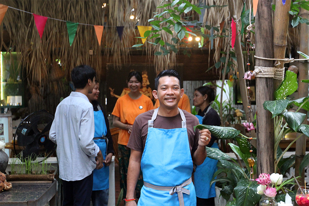 Chef Mork Mengly founder of PinakPou or With Uncle Restaurant in Siem Reap. Hong Raksmey