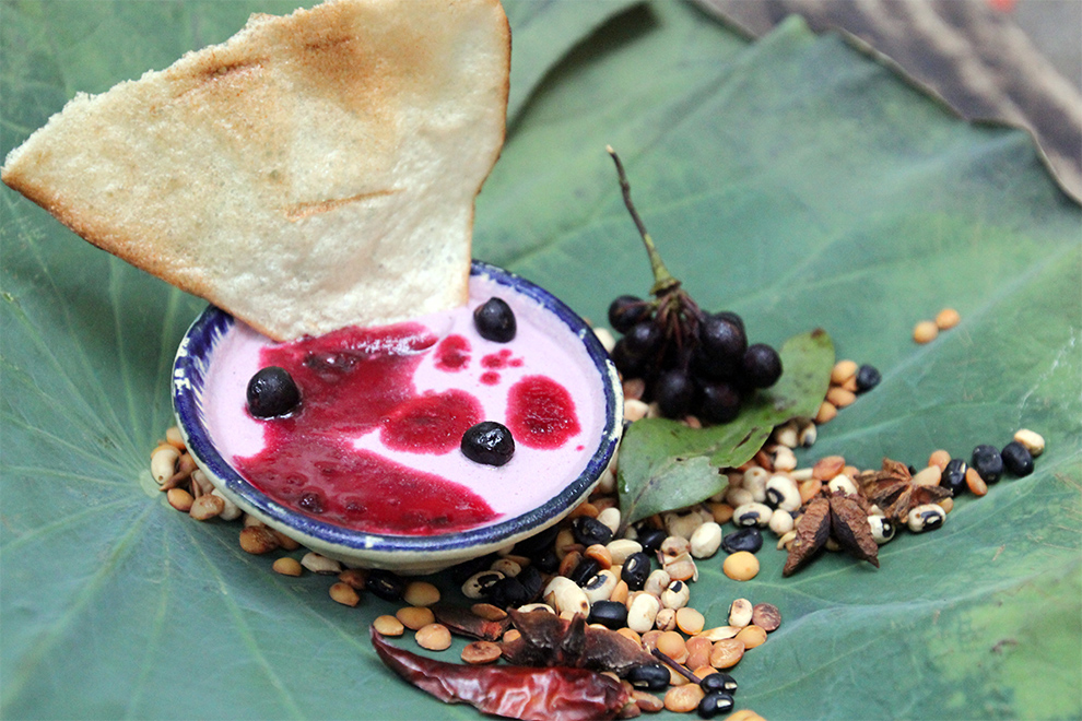A Rumdoul dessert prepared with Rumdoul flowers grown in the Angkor area. Hong Raksmey