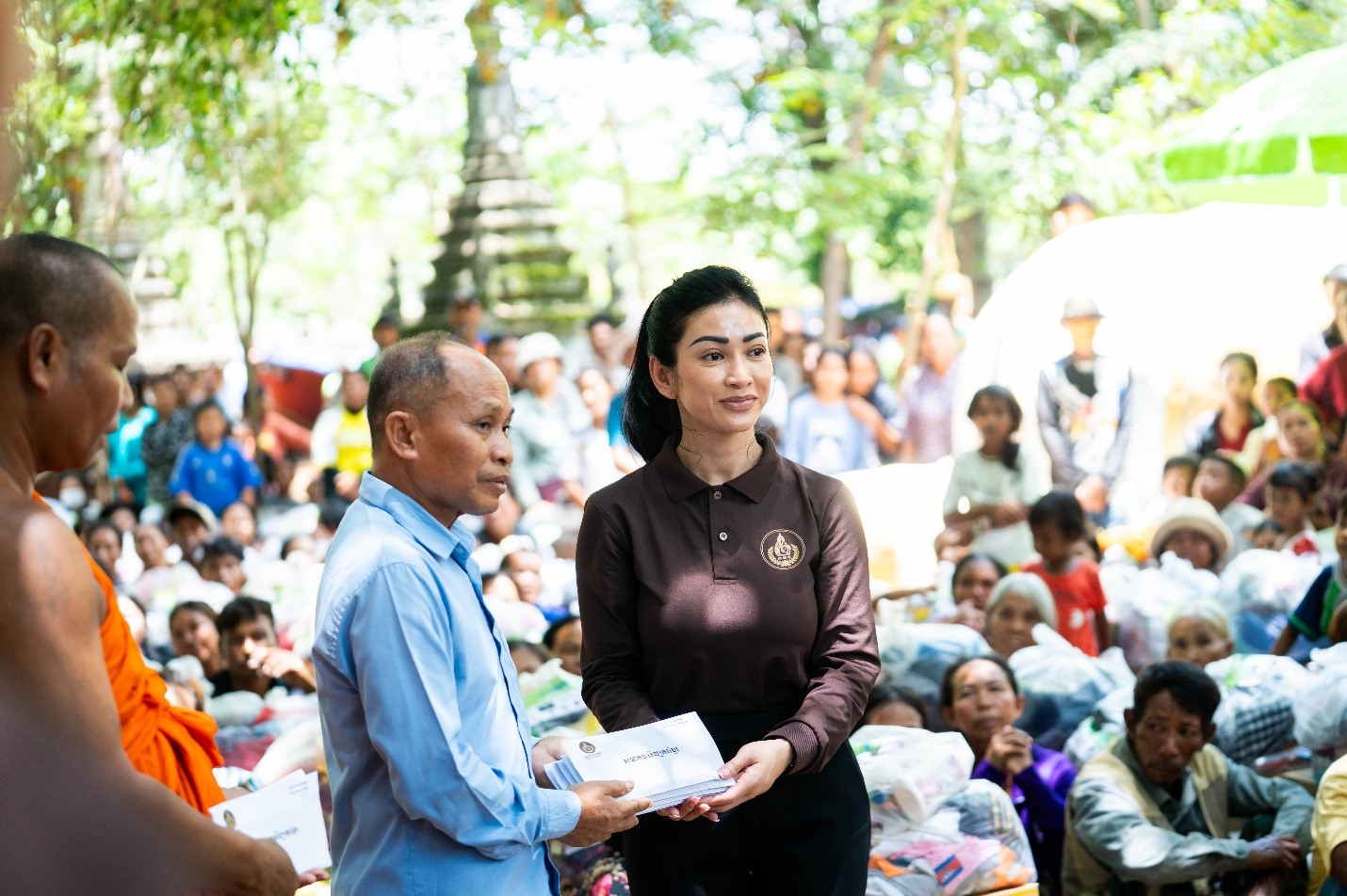 The relief efforts are funded through the Foundation for Refugee Assistance, initiated by Neak Oknha Kith Meng and Lok Chumteav Neak Oknha Mao Chamnan. Supplied