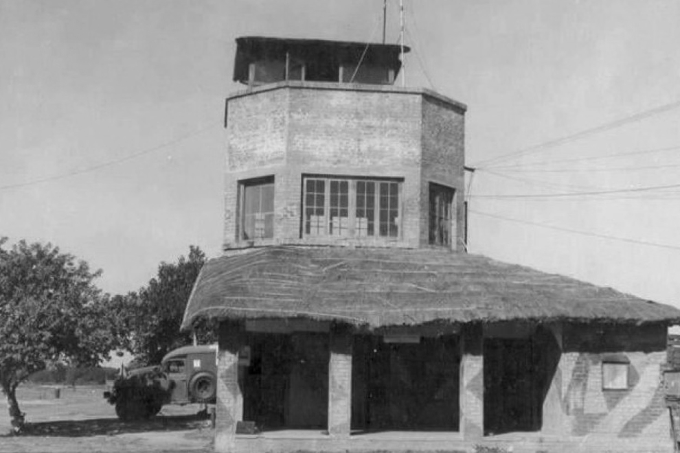 Control tower at Kurmitola, Dhaka, during World War II. PHOTO: US NATIONAL ARCHIVES/THE DAILY STAR
